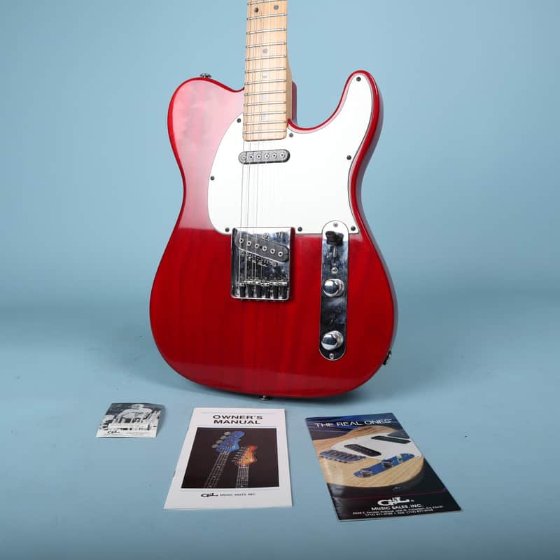 1992 G&L USA ASAT Classic Transparent Red Maple Neck image 1