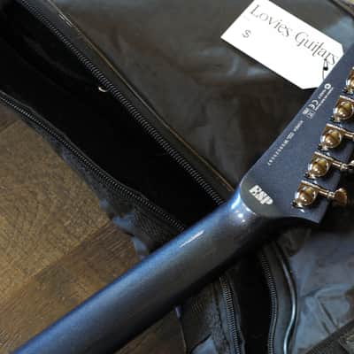 2018 ESP LTD STATIC-600V Wayne Static X Electric Guitar Flying V Gun Metal Blue + Gig Bag image 17
