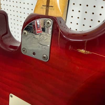 Fender Stratocaster MIJ 1992-1993 - Red Made in Japan Original Contour Body w/Synchronized Tremolo image 14