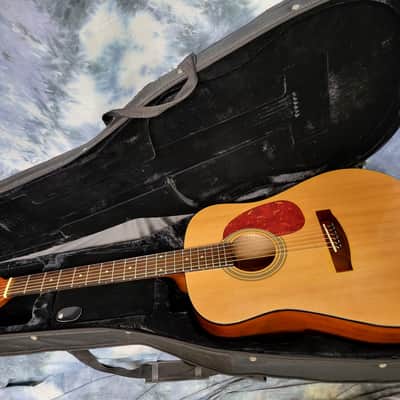 2000 Takamine Jasmine S-45 SK Acoustic Dreadnought Guitar Pro Setup New Strings Semi Hard Shell Case Bild 13