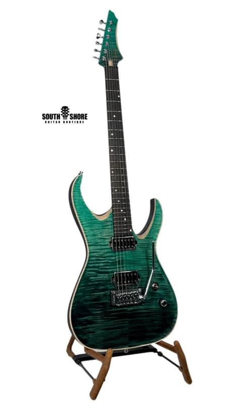 Valenti Guitars Callisto Carved Top 2022 Teal Green / Black, NAMM Special 1 of 5 NEW (Authorized Dealer) image 1