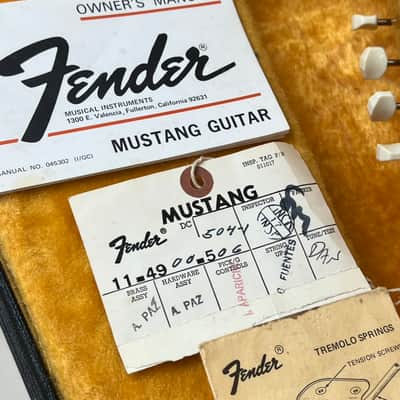 Fender Mustang Black 1974 image 22