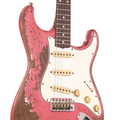 Fender Custom Shop 1962 Stratocaster Ultimate Relic Faded Coral Pink Masterbuilt Andy Hicks image 5