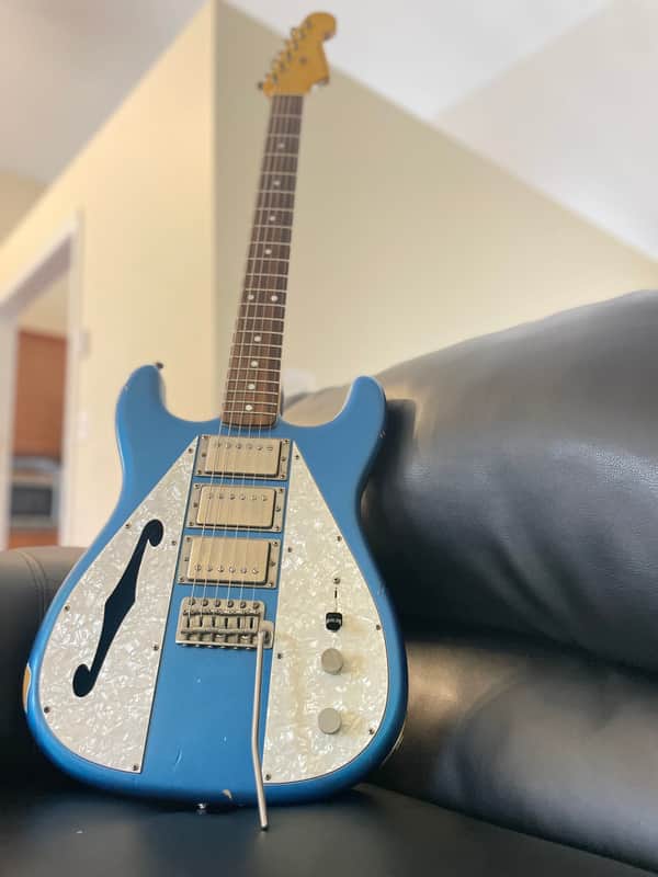 Nash Wayfarer Semi-Hollow Triple Humbucker Electric Guitar - Lake Blue Placid, Light Aged Relic + Hardshell Case | Free Shipping! image 1