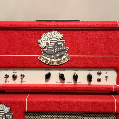 Steamboat Classic 50 Reverb w/ 2 1x10" Cabs 2019 - Red Tolex image 5