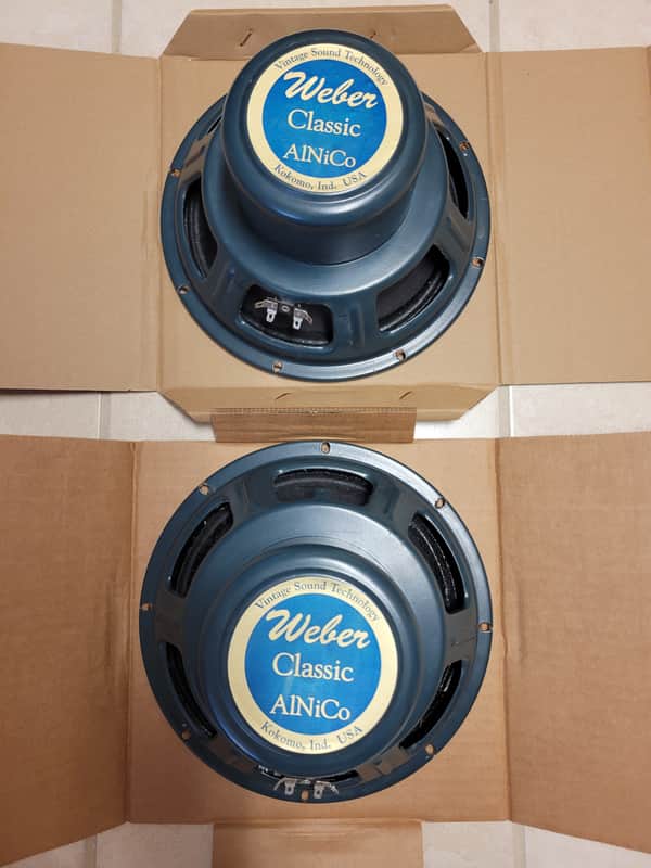 Pair of Weber Silver Ten 10" Guitar Amp Speakers image 1