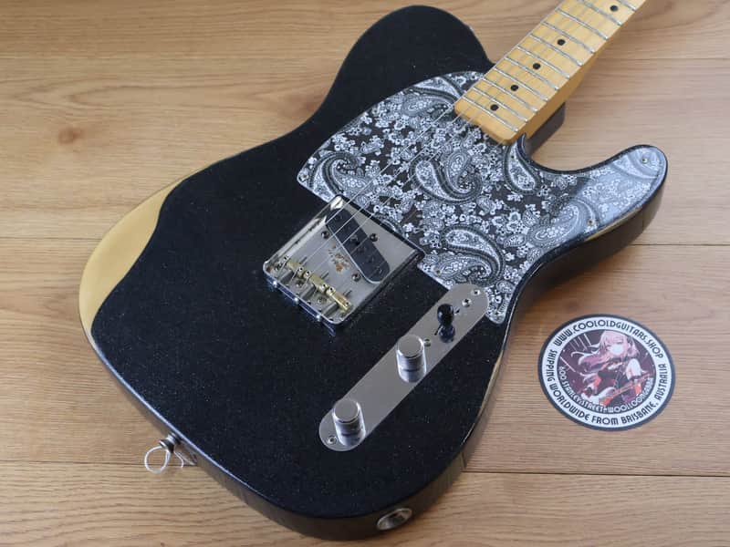 2020 Fender Brad Paisley Road Worn Telecaster (Black Sparkle/Maple Fingerboard)
