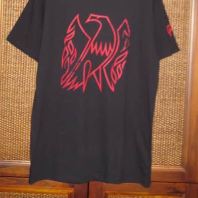 new A+ (with hang tag) genuine Gibson Firebird T-Shirt L (Large), Black with Red Graphic, 60% Cotton / 40% Polyester - short sleeve GIBS-GA-FBBML (GA-FBBML) UPC # 711106533902 image 1