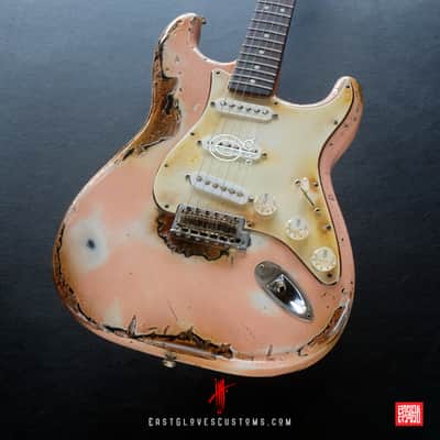 Fender Stratocaster Shell Pink Heavy Aged Relic by East Gloves Customs image 1
