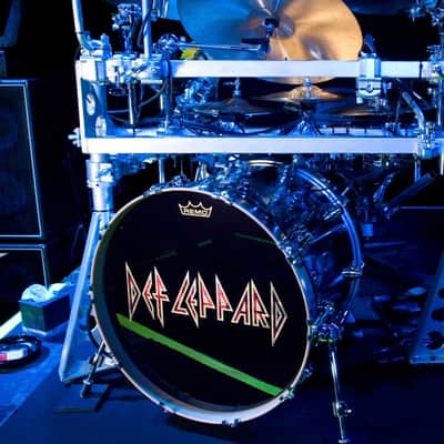 DW/Hart Dynamics Rick Allen's Def Leppard, 2002 "X" Tour Drum Set (#3). Autographed by the whole band. Authenticated! image 7