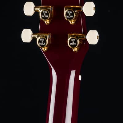 Huss & Dalton Meridian DC Custom Lipstick Red Flamed Maple and Mahogany Double Cutaway NEW image 22