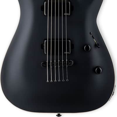 ESP LTD MH-1000 Baritone Electric Guitar, Ebony Fingerboard, Black Satin Bild 2