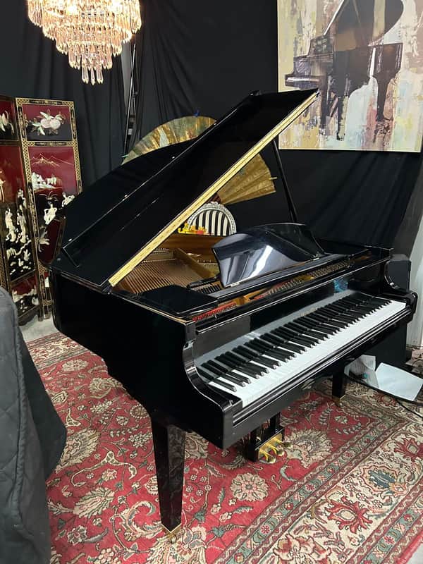 Wurlitzer C143 Grand Piano – 4'7", Glossy Black image 1