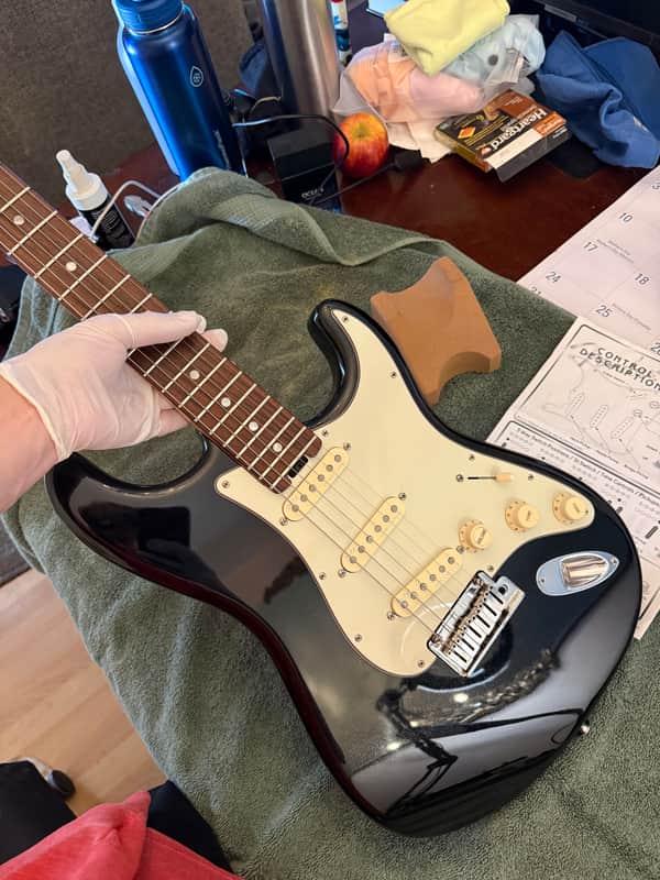 Fender American Elite Stratocaster Mystic Black/Rosewood w/ OHSC — US15 Serial image 1