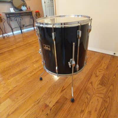 Pearl Export 16 X 16 Floor Tom On Legs, Gloss Black Mint Condition! image 3
