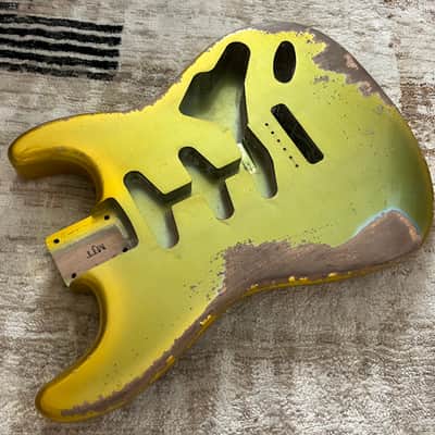 MJT Official Custom Vintage Aged Nitro Guitar Body Mark Jenny VTS Aztec Gold image 3