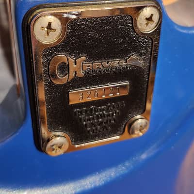 Modded Charvel 1988 Fusion Deluxe Rosewood Fretboard Pearl Blue - Added Preamp Switch & Pickguard image 23