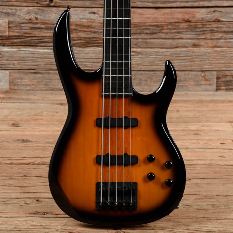 Carvin LB75 5 String Fretless Bass Sunburst image 1