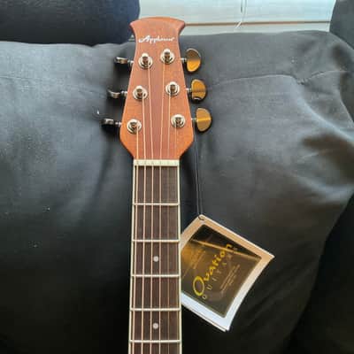 Ovation   Applause Elite Mid Depth Acoustic-Electric Guitar,  Black Satin image 3