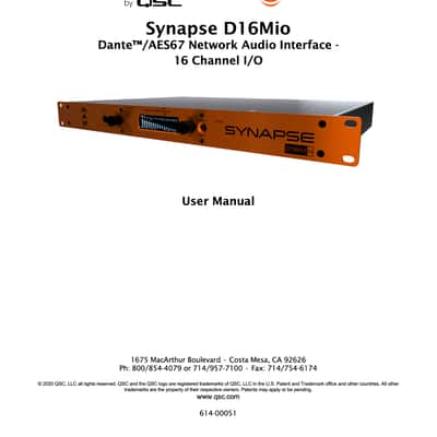 QSC - Attero Tech - Synapse D16Mio 2019-2021 image 12