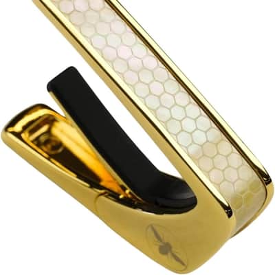 Thalia Gold Finish Capo - Vintage Pearl Save the Bees Premium Series Capo image 1