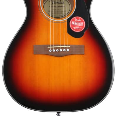 Fender CP-60S Parlor Acoustic Guitar - Sunburst image 2