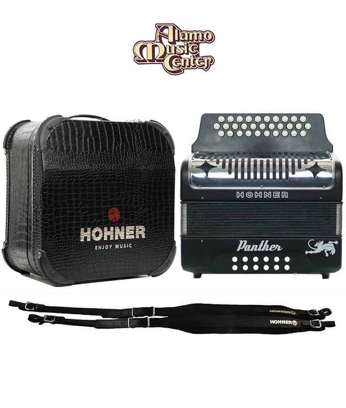 Hohner Panther GCF Accordion Bundle w/ Case image 1