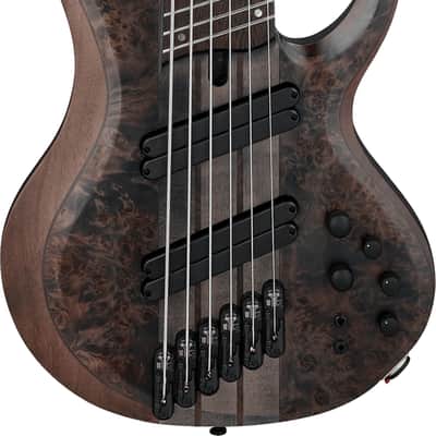 Ibanez BTB806MS Bass Workshop Multi-Scale 6-String Bass Guitar, Panga Panga Fingerboard, Transparent Gray image 1