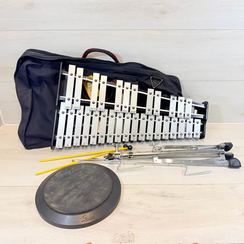 Pearl Educational Bell Kit w/ Stand, Practice Pad, Mallets & Carrying Bag image 1