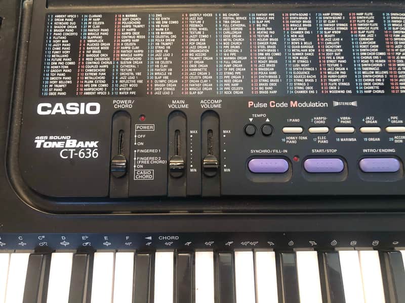 Casio CT-636 61-Key Synthesizer 1986 - Black image 1