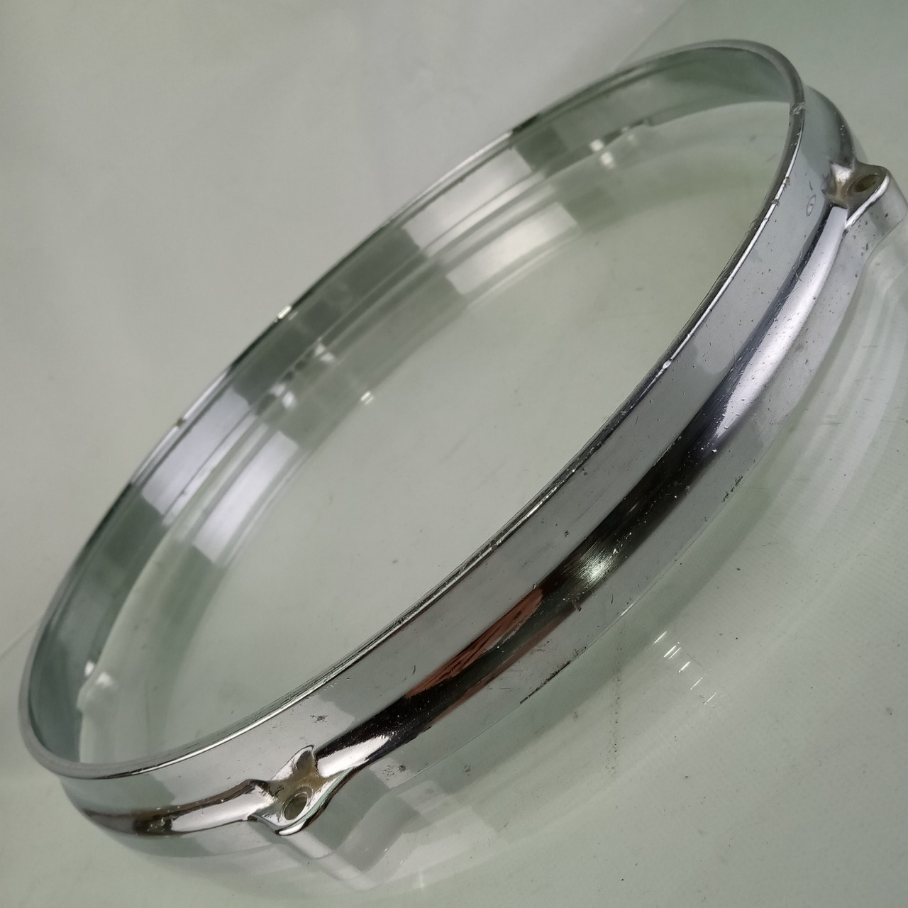 Gretsch 12" Die-Cast 5-Lug Tom Drum Batter Rim/Hoop Chrome Vintage 60s-70s Rack — main photograph
