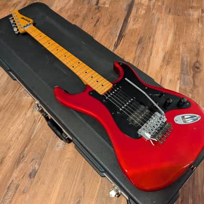 1983 Kramer Pacer Deluxe Electric Guitar Candy Red "B Plate" Original Parts W/HSC image 1