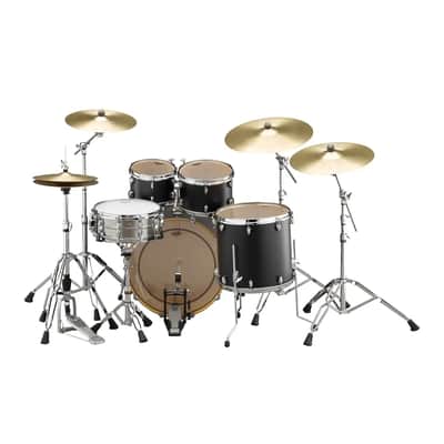 Yamaha Tour Custom - Maple 4-Piece Shell Pack w/22" Bass Drum - Licorice Satin Black Finish image 2