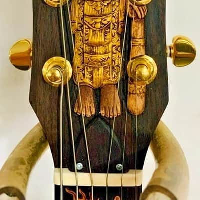 Electric Guitar Handmade by Blueberry Garuda Vishnu Balinese Motif with Seymour Duncan Pickups image 4