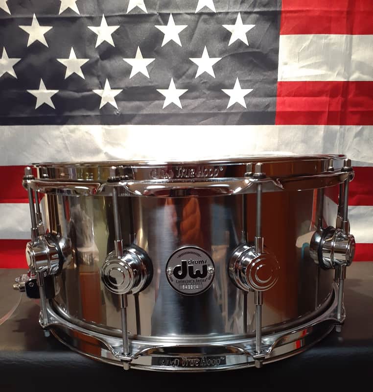 DW Collectors Series 6 1/2X14 stainless steel snare drum USA Collectors Series image 1