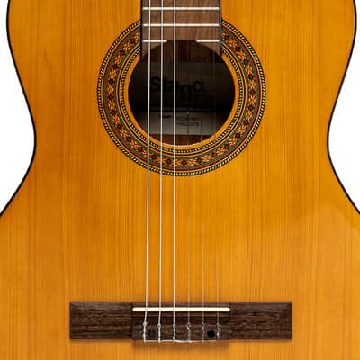 Stagg SCL60-NAT Spruce Top 4/4 Size Nato Neck 6-String Acoustic Classical Guitar image 3