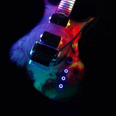 Lionheart Guitars Eximia Custom 6-String "Galaxy" | Built-in LED System | Edge Tremolo | w/ Hard Case & COA image 9