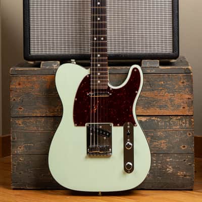 Fender American Ultra Luxe Telecaster 2021 Transparent Surf Green image 1