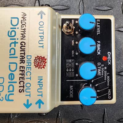 Boss DD-3 Digital Delay with Analogman High Cut Mod 3 Way Toggle Modded image 3
