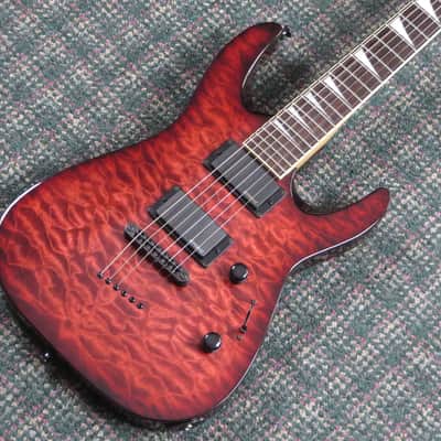 2012 Jackson DKXT Dinky Trans Red Quilt! w/hardshell case image 2