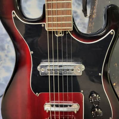Vintage RARE 1965 Daimaru By KAWAI Model 802 Japan Redburst Pro Setup New Strings Original Hard Shell Case image 4