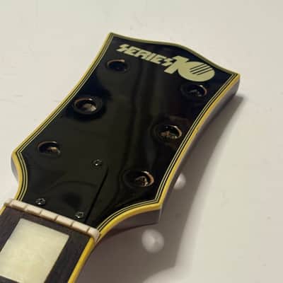 Series 10 Les Paul copy Flame Maple burst Neck mahogany rosewood pearl inlay Vintage 90s image 7
