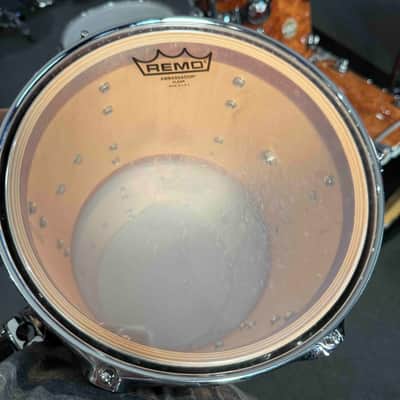 ~WOW!~ Early DW Collector's Standard Maple 4-Piece 10/12/14/20 Drum Kit Set in Natural Gloss Lacquer over Exotic Okuome Feather with Chrome Hardware image 15