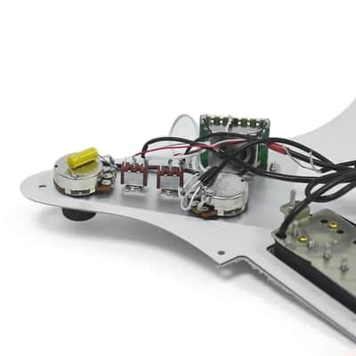 Red HH Guitar Strat Style Prewired Loaded Pickguard, Alnico Pickups image 2