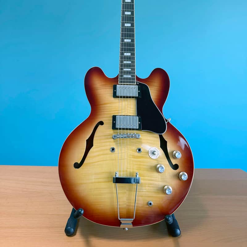 2022 Epiphone ES-335 Figured Raspberry Tea Burst