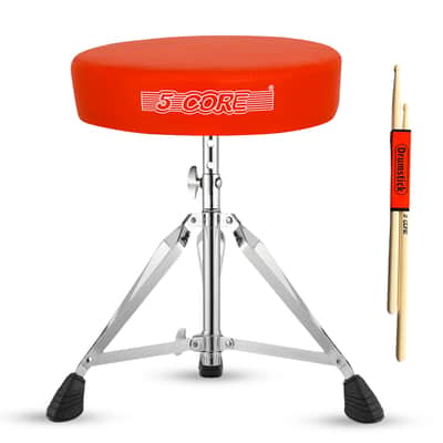 5 Core Drum Throne 3" Padded Drum Seat Height Adjustable Drumming Chair for Practice and Performance image 2