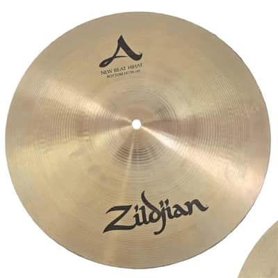 Used Zildjian A New Beat Hi Hat Cymbals 14" - Very Good image 3