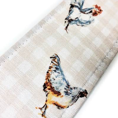 Chicken Guitar Strap - Hen Rooster on Plaid Guitar Strap- Handmade Guitar Strap - Country Guitar Strap - Double Padded Comfortable image 2