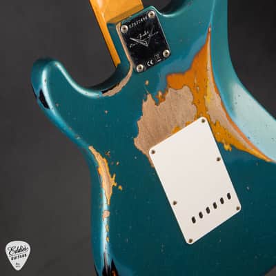 2023 - Fender Custom Shop 1961 Stratocaster Heavy Relic - Aged Ocean Turquoise Over 3-Color Sunburst image 12