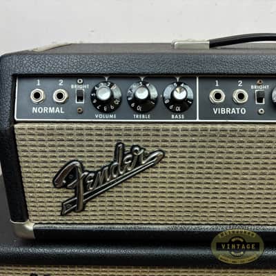 Vintage 1967 Fender Bandmaster AB763 Tube Guitar Amp Head & 2x12" Piggyback Cabinet image 2